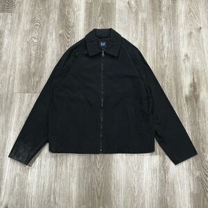 Vtg 00s Y2K Gap Detroit Workwear Style Full Zip Jacket Mens Sz M Boxy Black